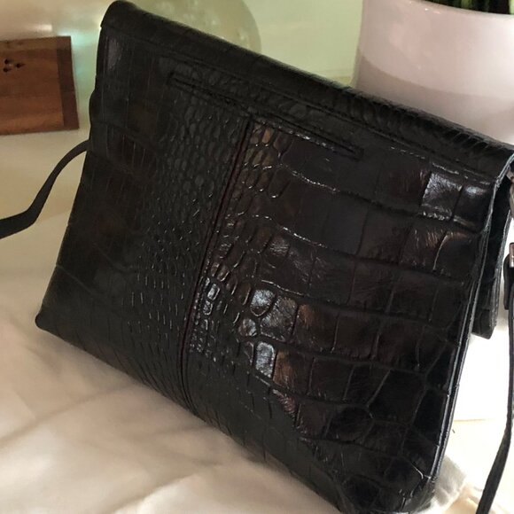 **SOLD**HAMMITT Handbag VIP Medium Black Croc Diamond Studded Crossbody Clutch - Picture 5 of 14